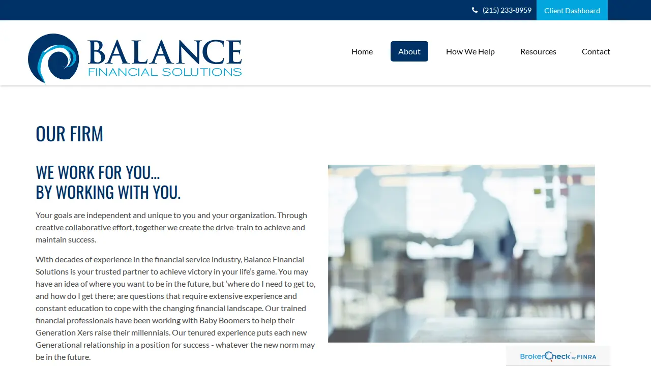 BALANCE FINANCIAL SOLUTIONS page