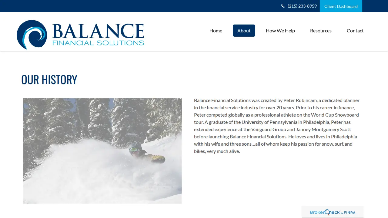BALANCE FINANCIAL SOLUTIONS page
