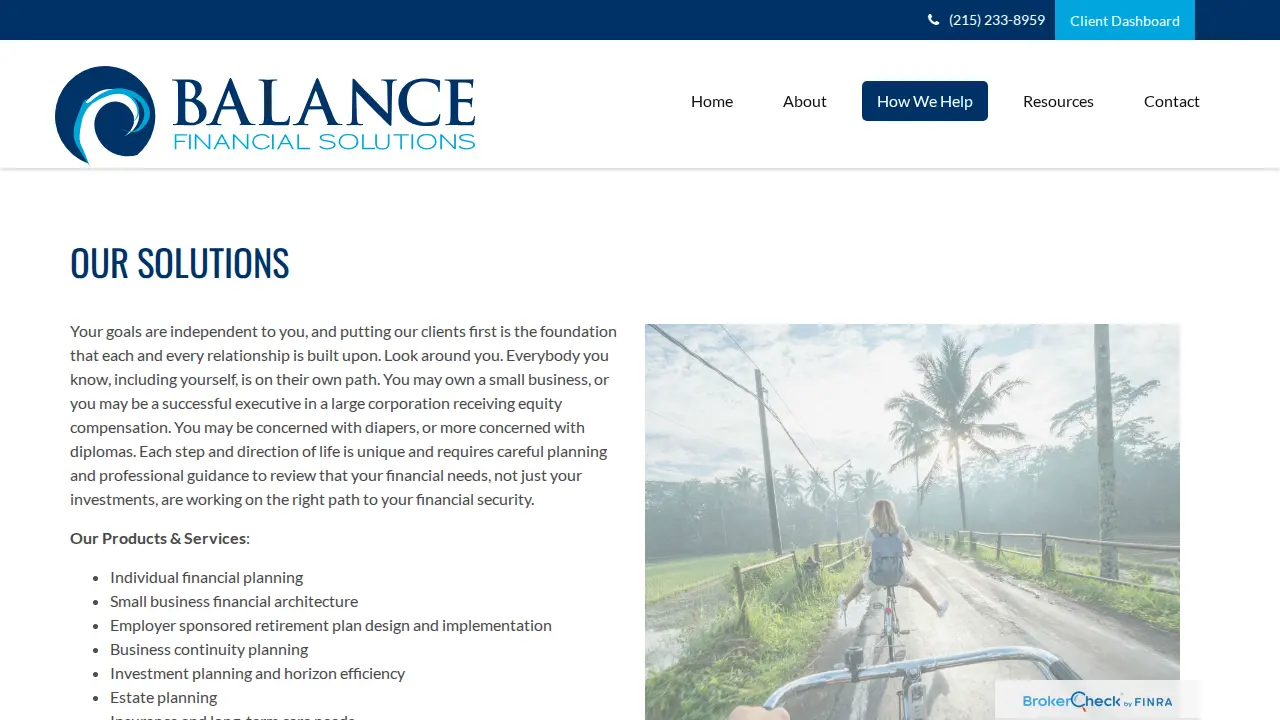 BALANCE FINANCIAL SOLUTIONS page