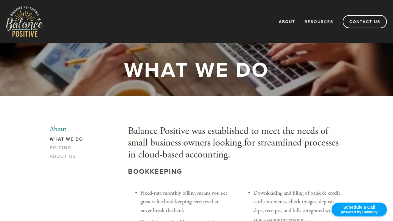 Balance Positive | Bookkeeping and Payroll website