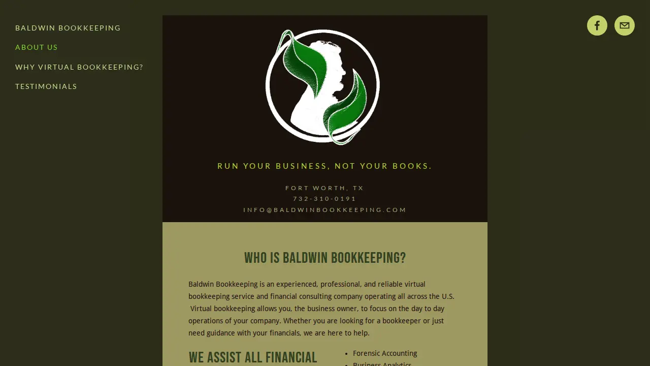 Baldwin Bookkeeping page