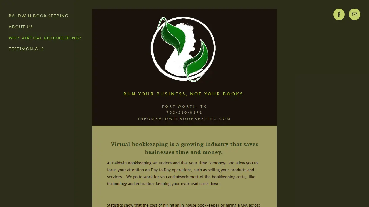 Baldwin Bookkeeping page