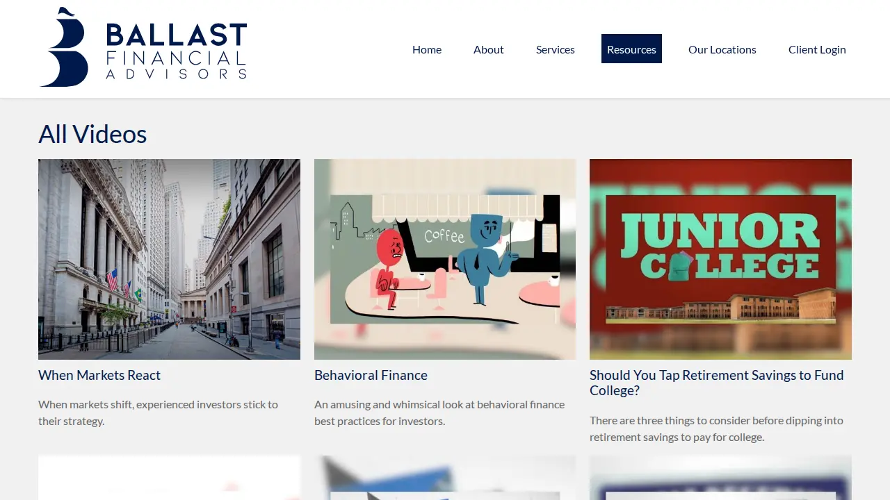 Ballast Financial Advisors page
