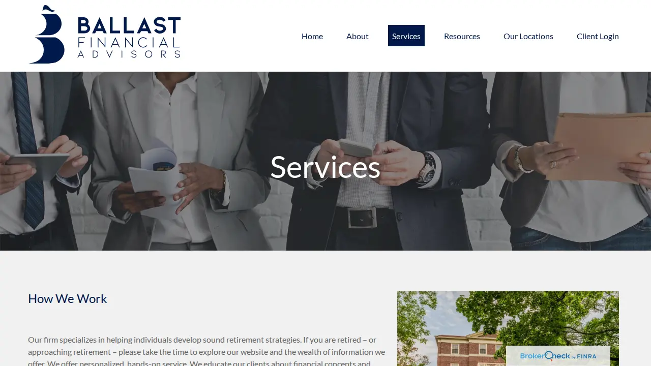 Ballast Financial Advisors page