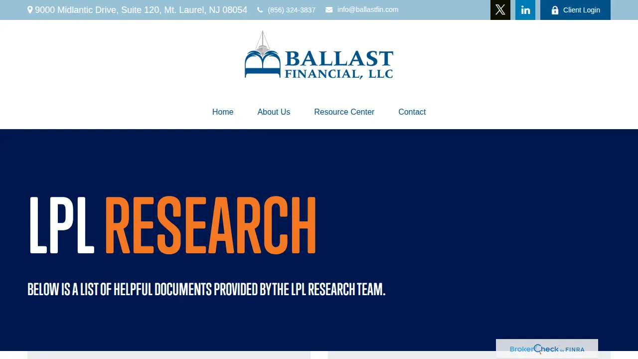 Ballast Financial LLC page