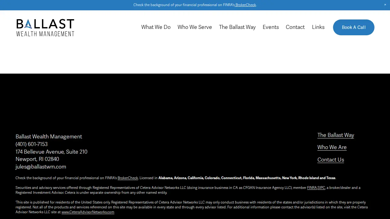 BALLAST WEALTH MANAGEMENT page