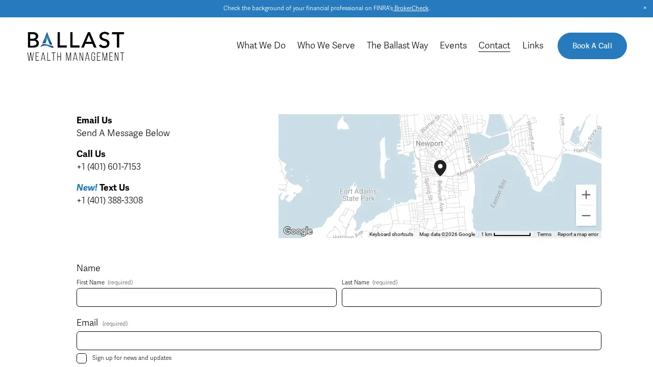 BALLAST WEALTH MANAGEMENT page