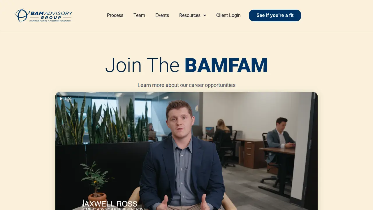 BAM Advisory Group page