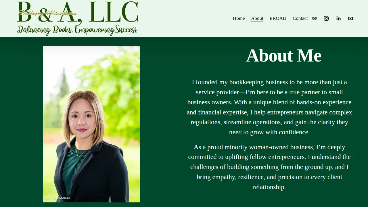 B & A, LLC page