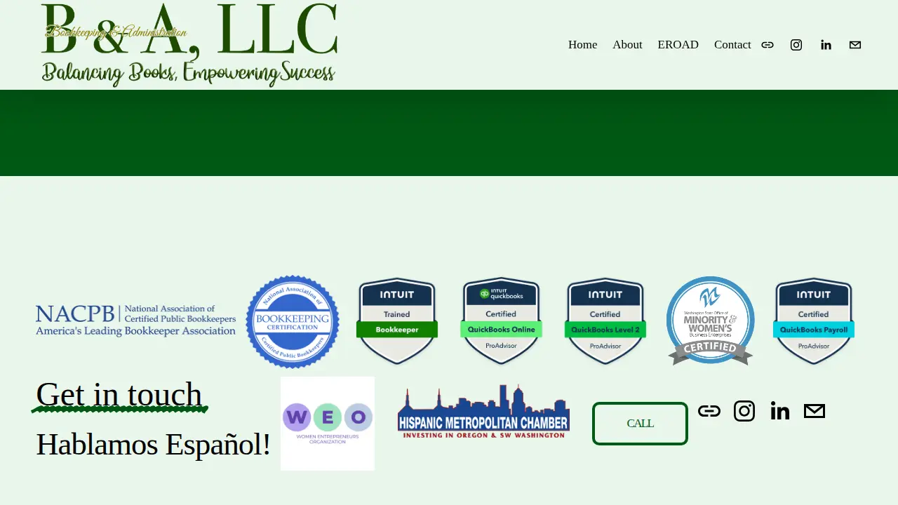 B & A, LLC page