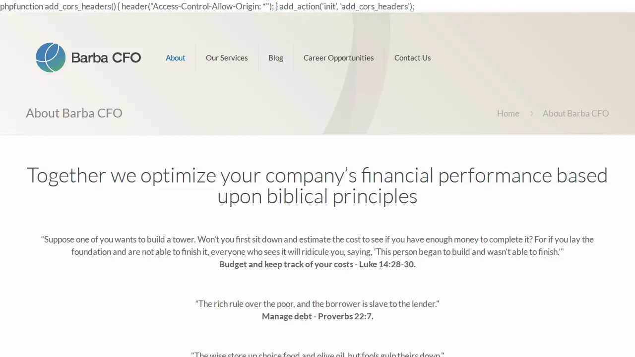 Barba CFO page