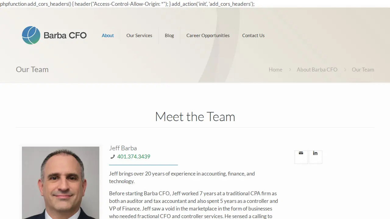 Barba CFO page
