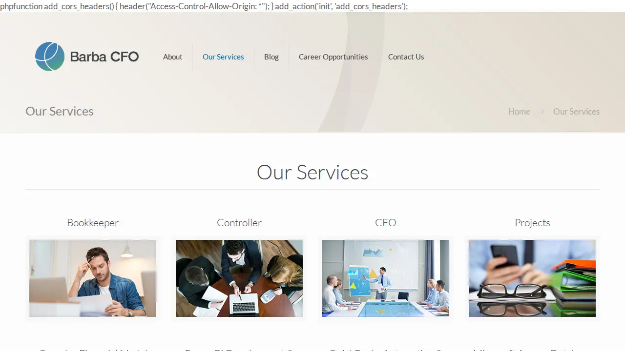 Barba CFO page