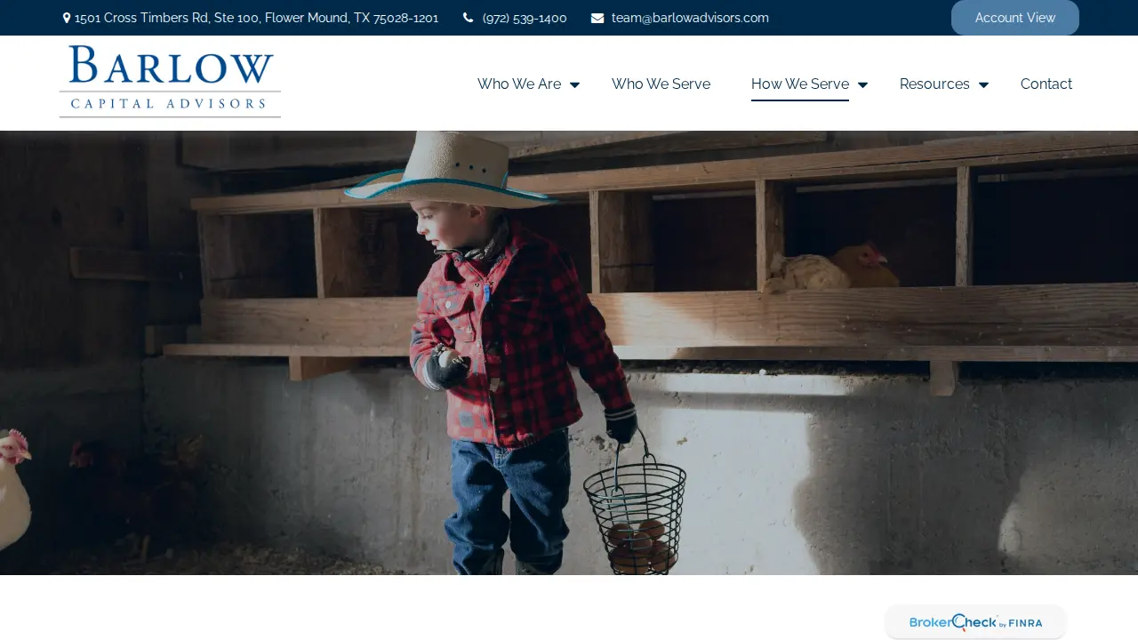 Barlow Capital Advisors page