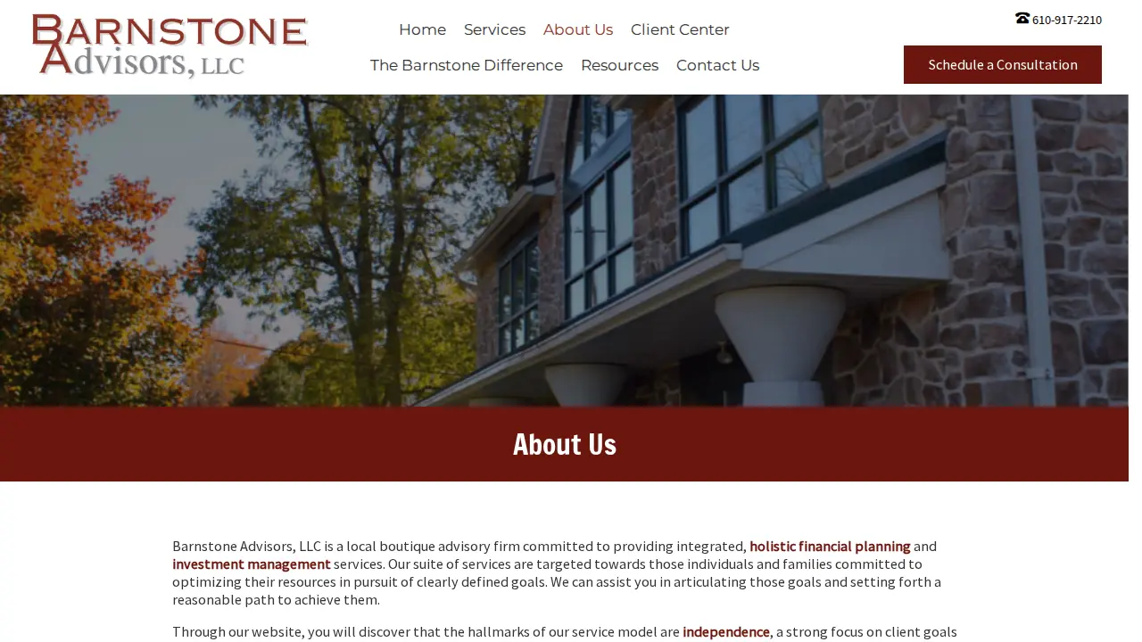 Barnstone Advisors, LLC page