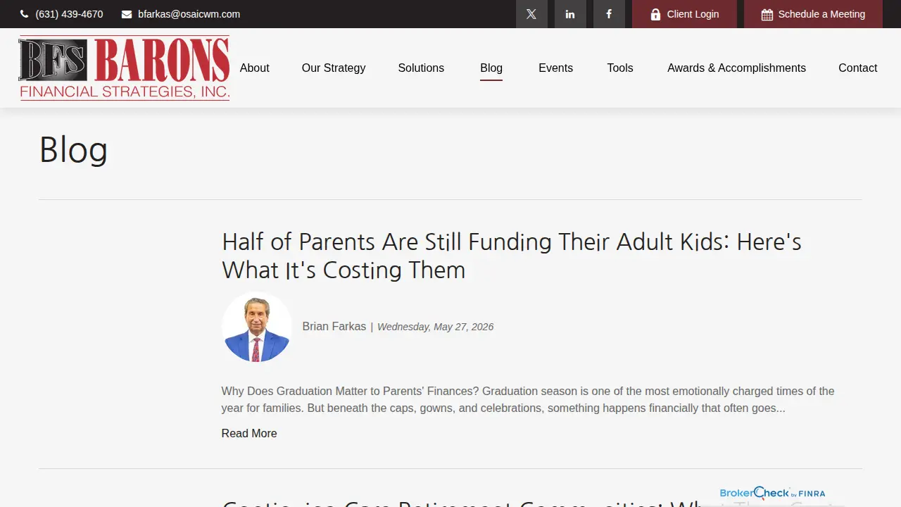 Barons Financial Strategies, Inc. page