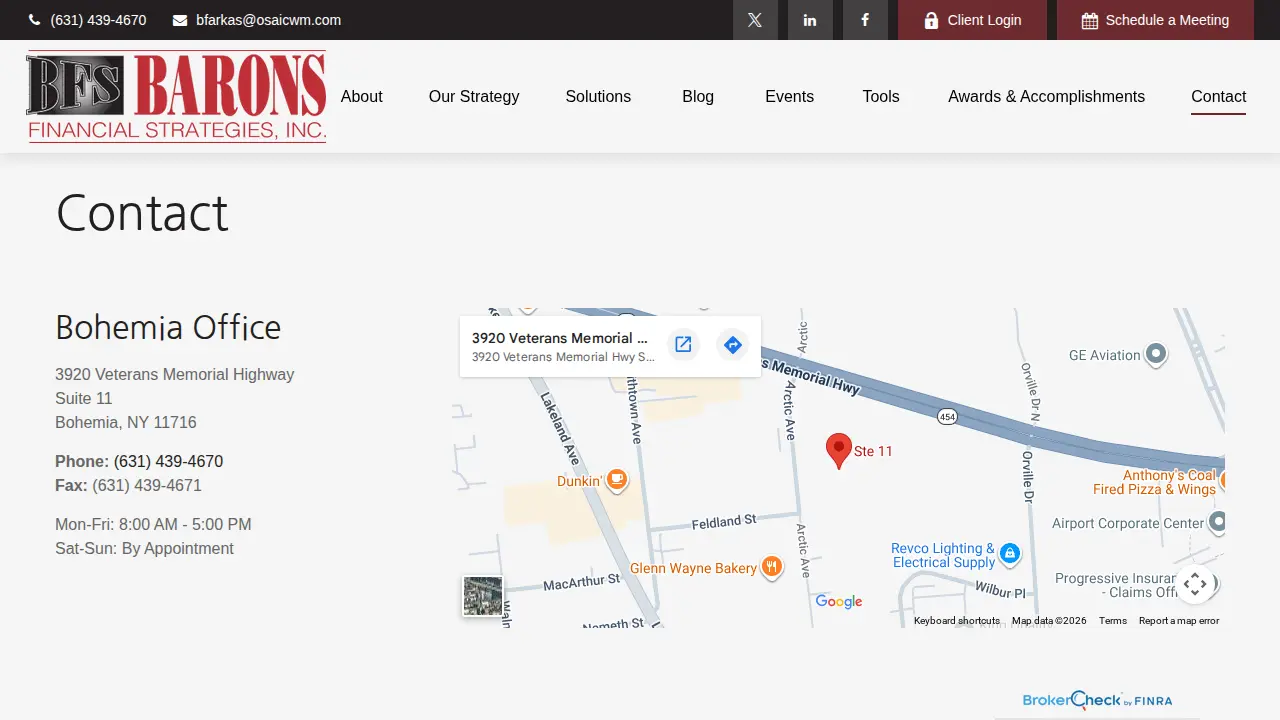 Barons Financial Strategies, Inc. page