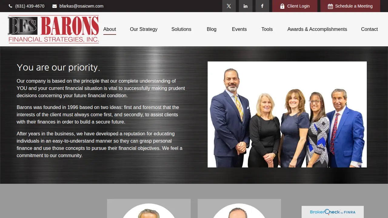 Barons Financial Strategies, Inc. page