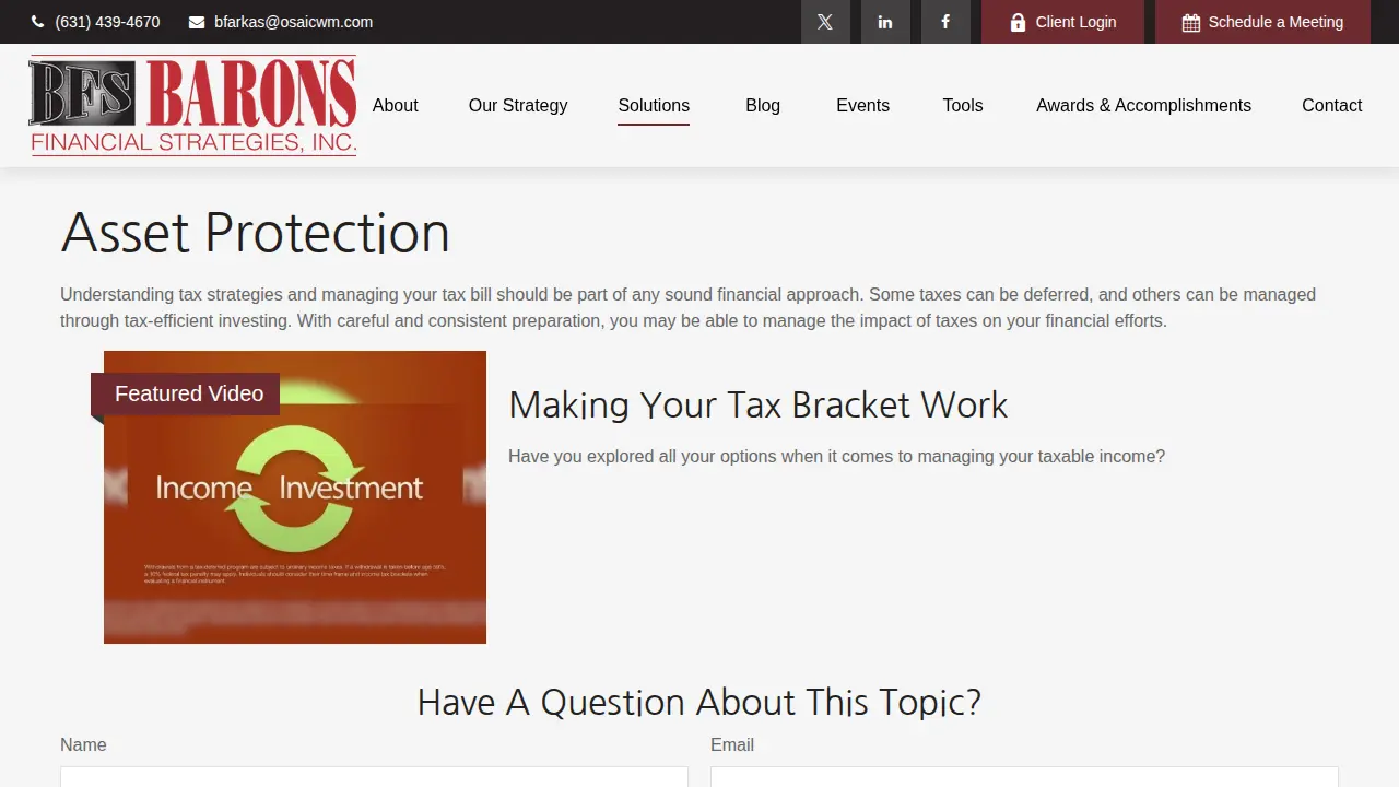 Barons Financial Strategies, Inc. page