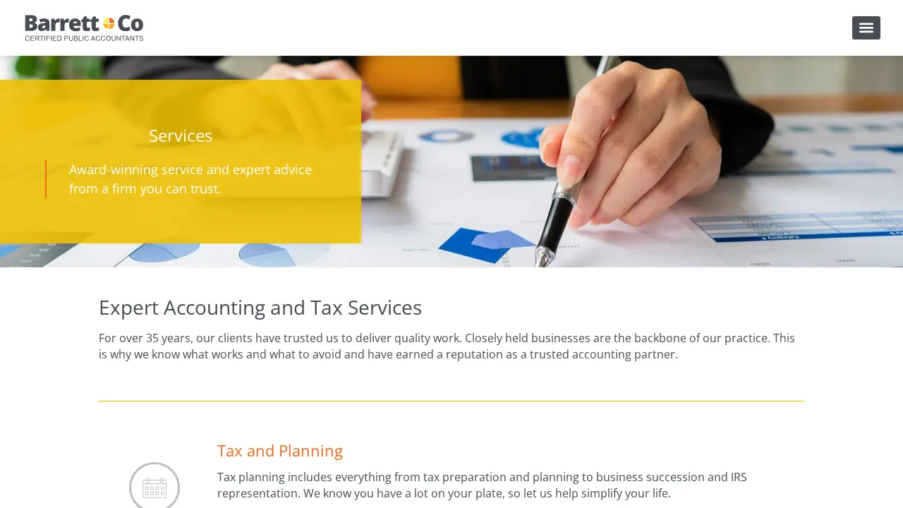 Barrett & Co. CPA's page