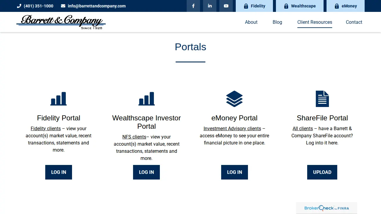 Barrett & Company page
