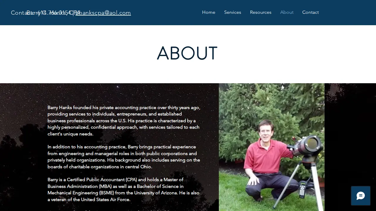 Hanks Barry C CPA page