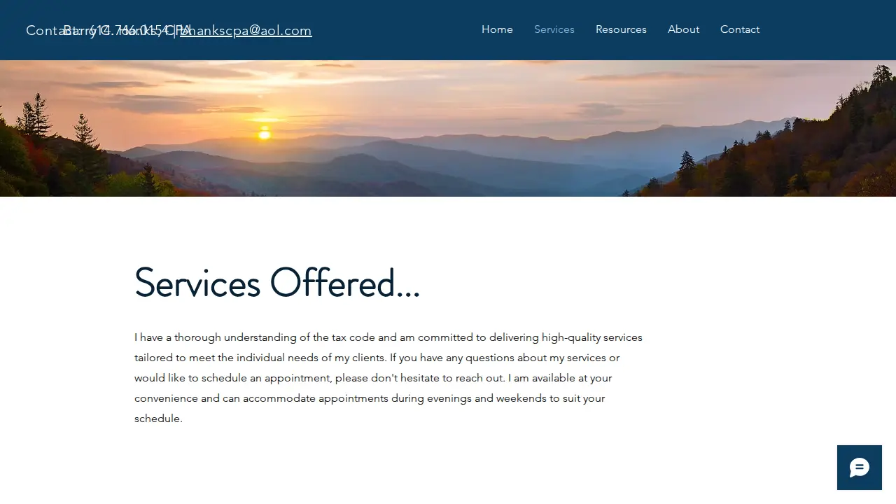 Hanks Barry C CPA page