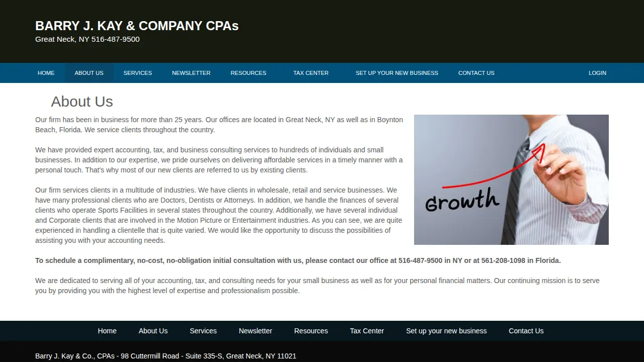 Barry J. Kay & Company, CPAs page