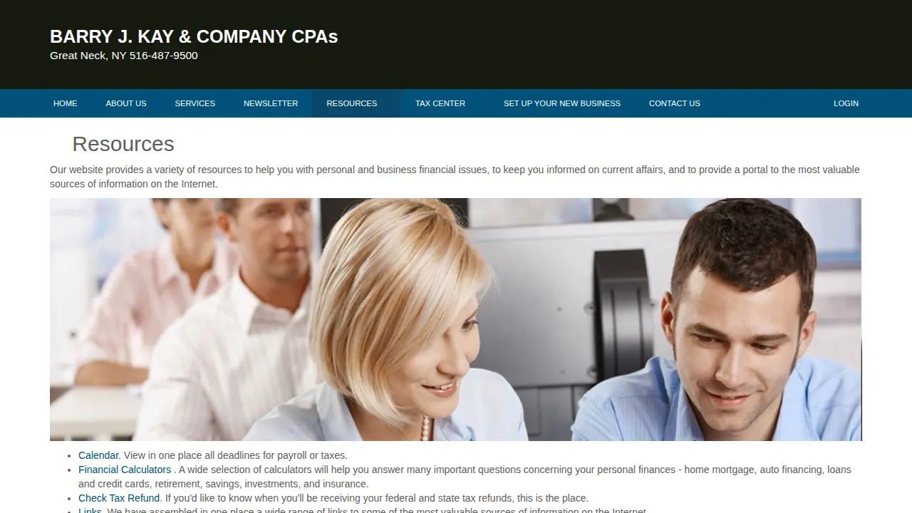 Barry J. Kay & Company, CPAs page