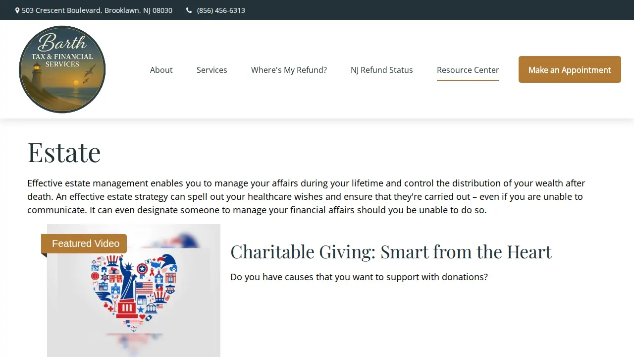 Barth Tax & Financial Services Inc page