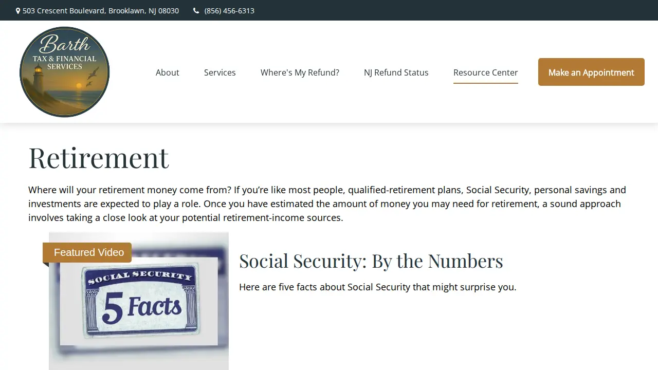 Barth Tax & Financial Services Inc page