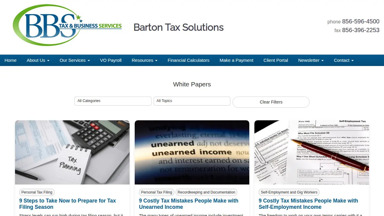 Barton Business Solutions Inc page