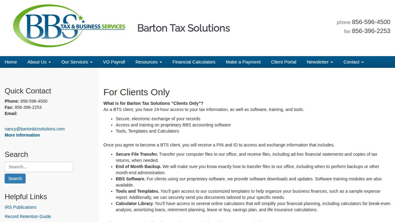 Barton Business Solutions Inc page