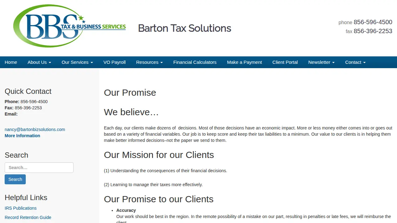 Barton Business Solutions Inc page