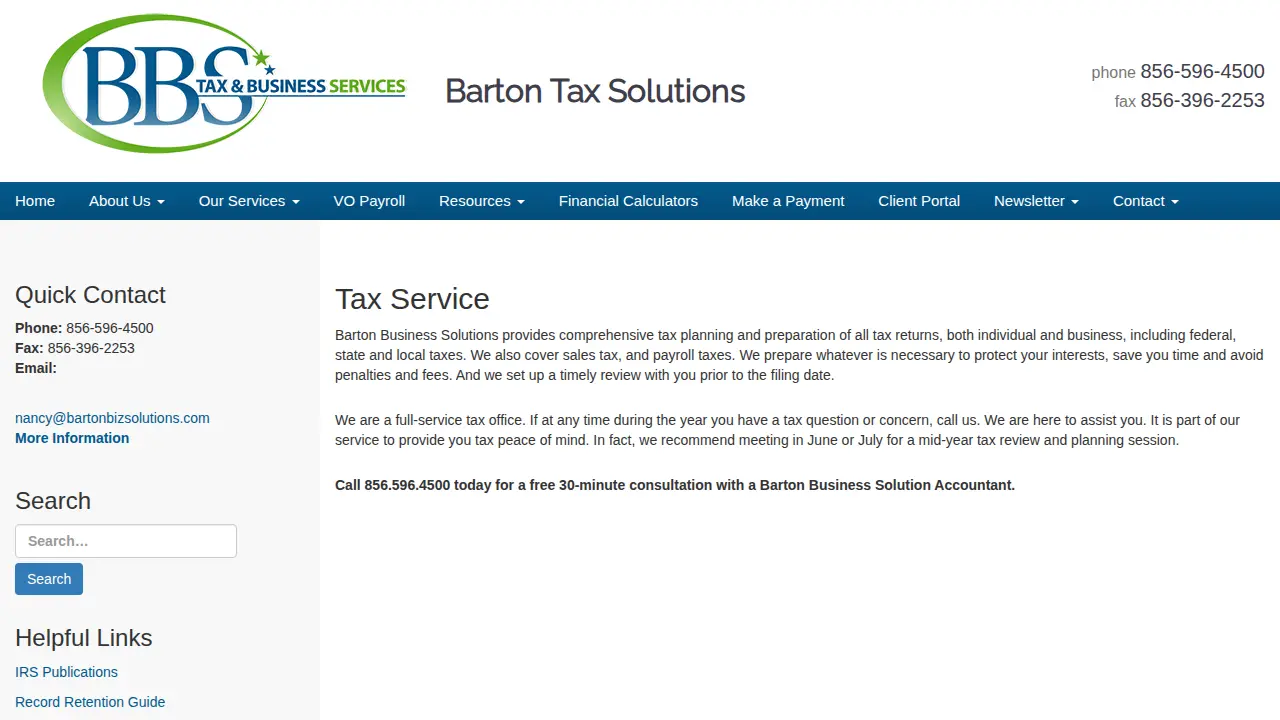 Barton Business Solutions Inc page