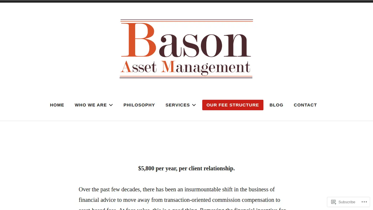 Bason Asset Management page