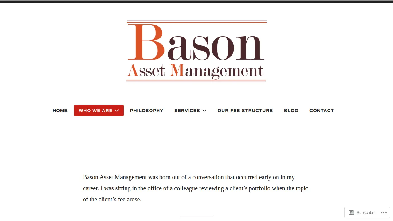 Bason Asset Management page