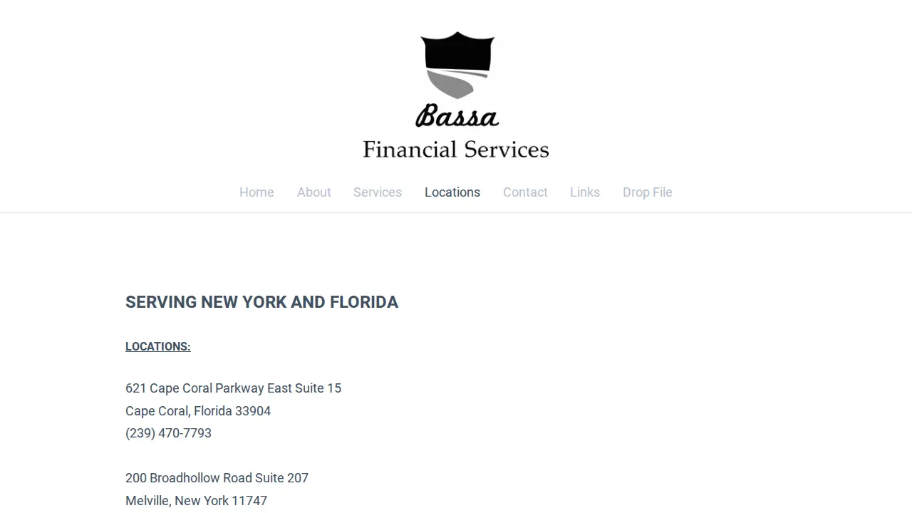 Bassa Financial page