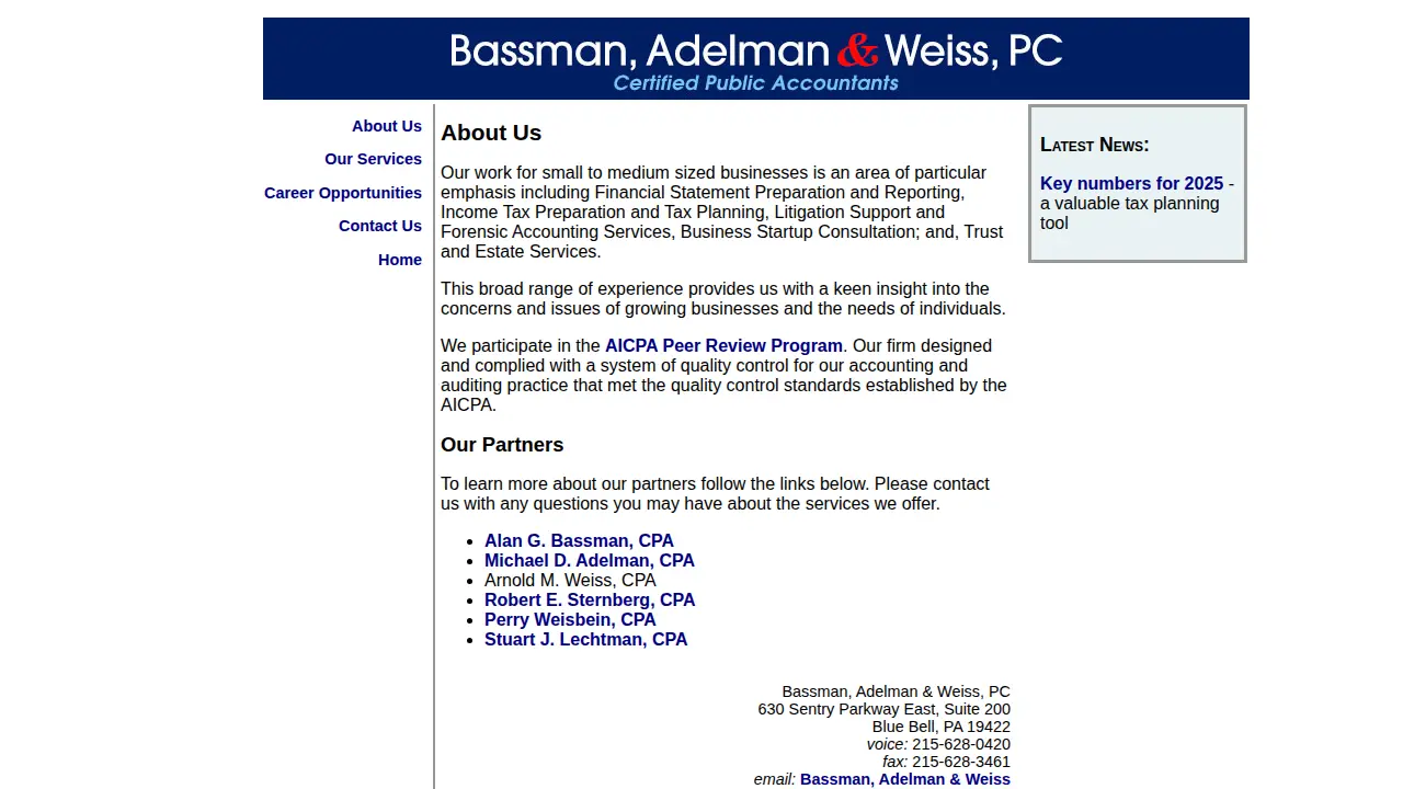 Robert E. Sternberg, CPA page