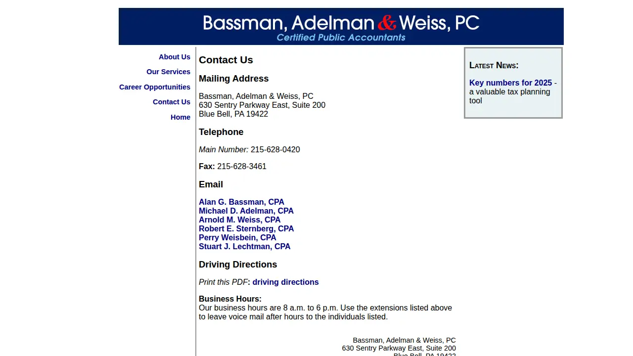 Robert E. Sternberg, CPA page