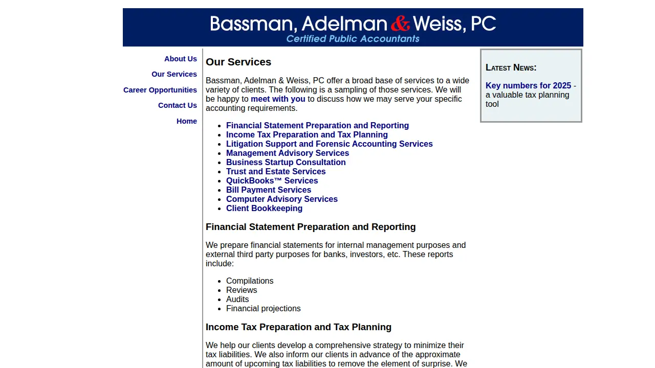 Robert E. Sternberg, CPA page