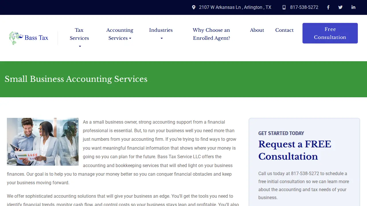Bass Tax Service page