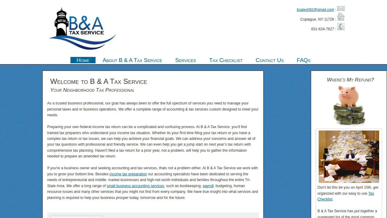 B & A Tax Service Inc