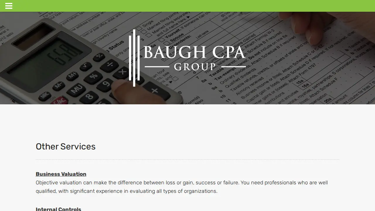 Baugh CPA Group formerly Keith Baugh, CPA, PC page