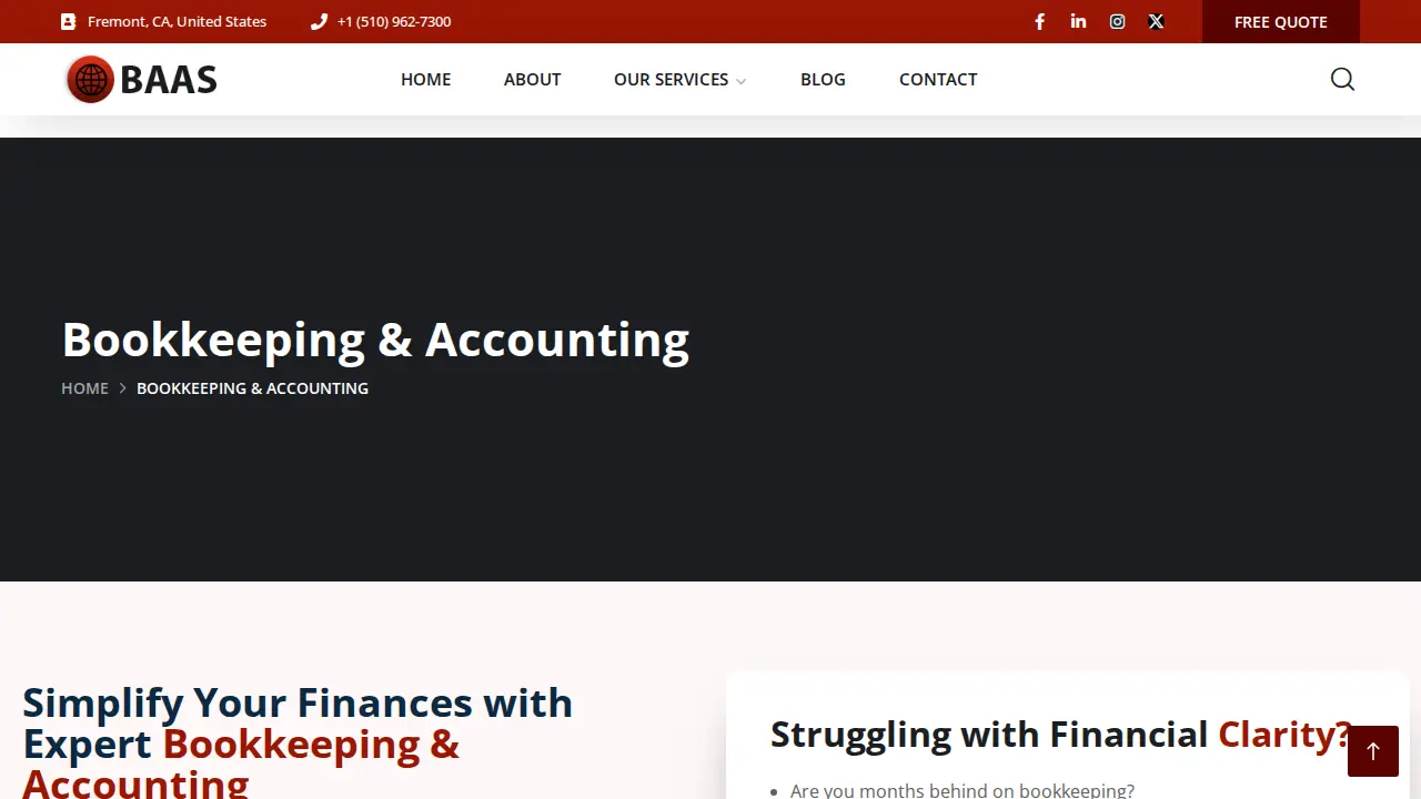 Bay Area Accounting Solutions page