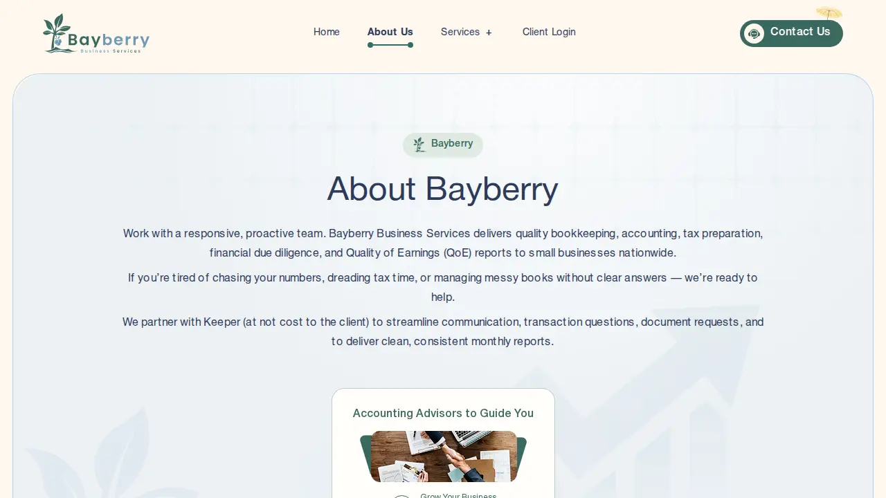 Bayberry Business Services page