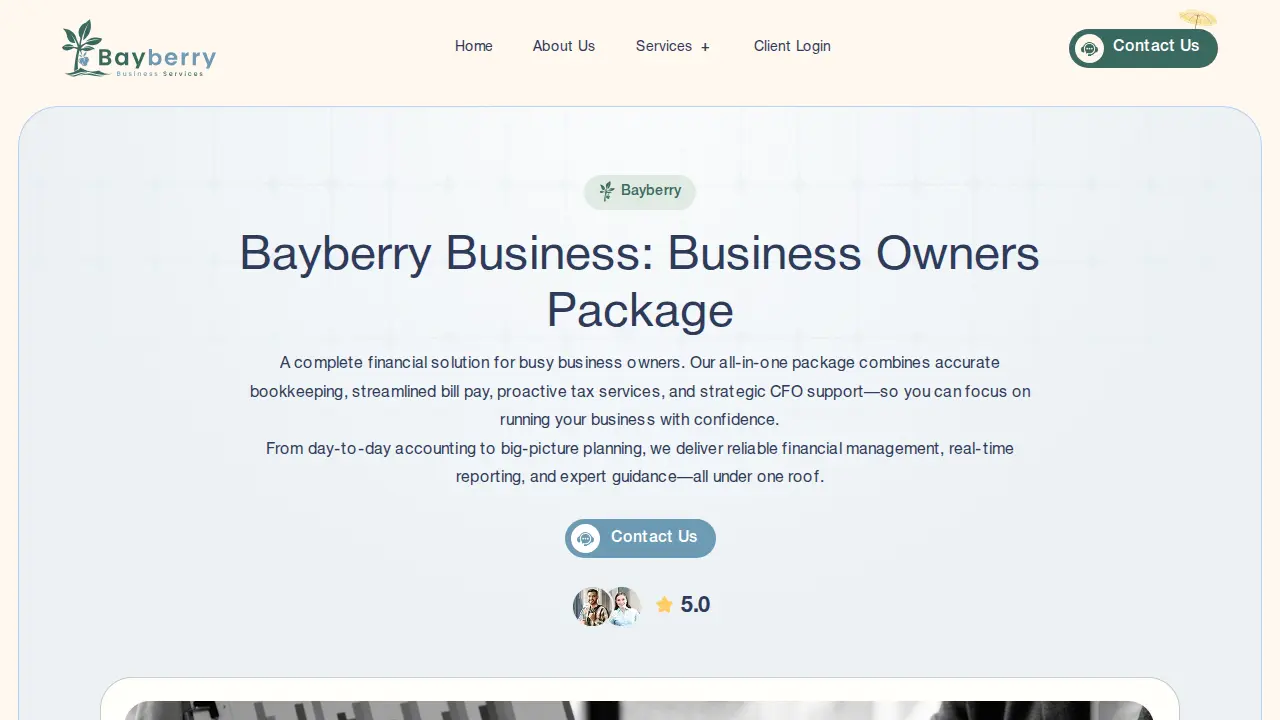 Bayberry Business Services page