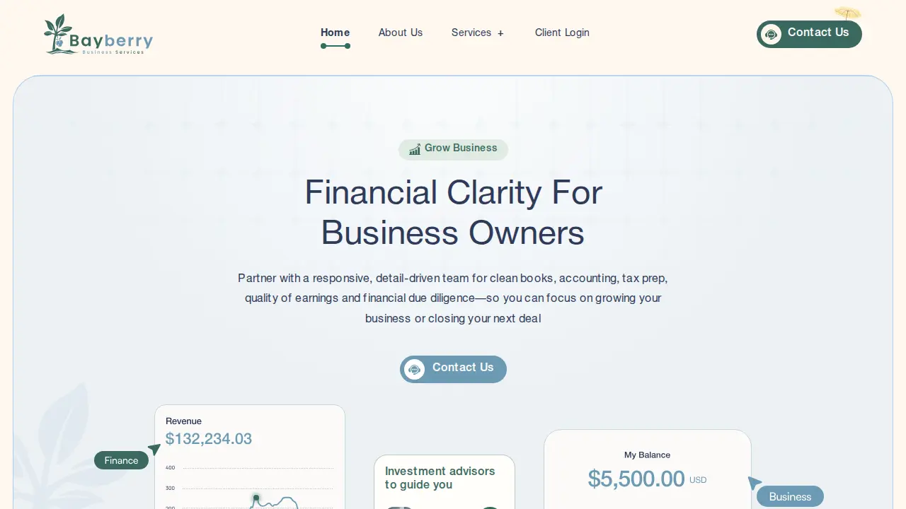 Bayberry Business Services page