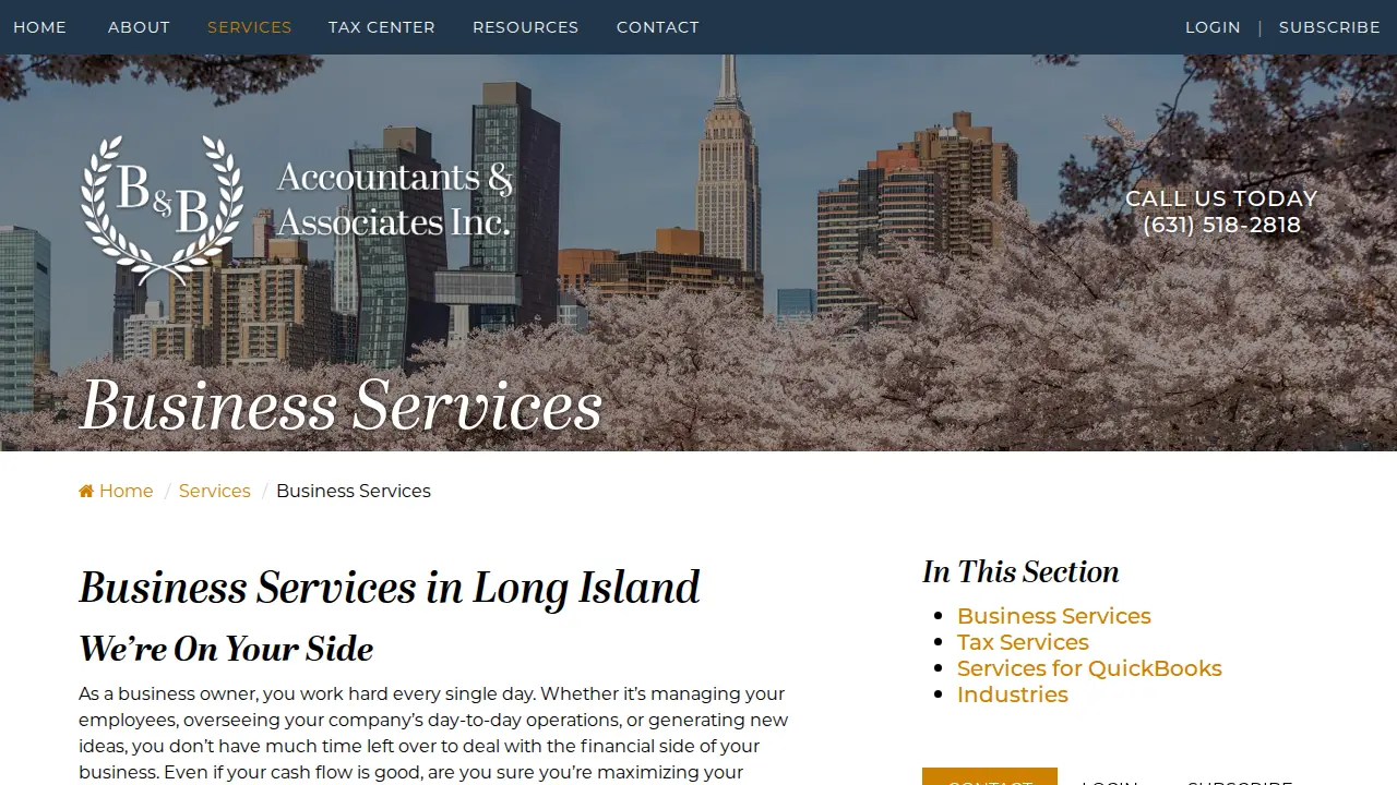 B&B Accountants & Associates Inc. page