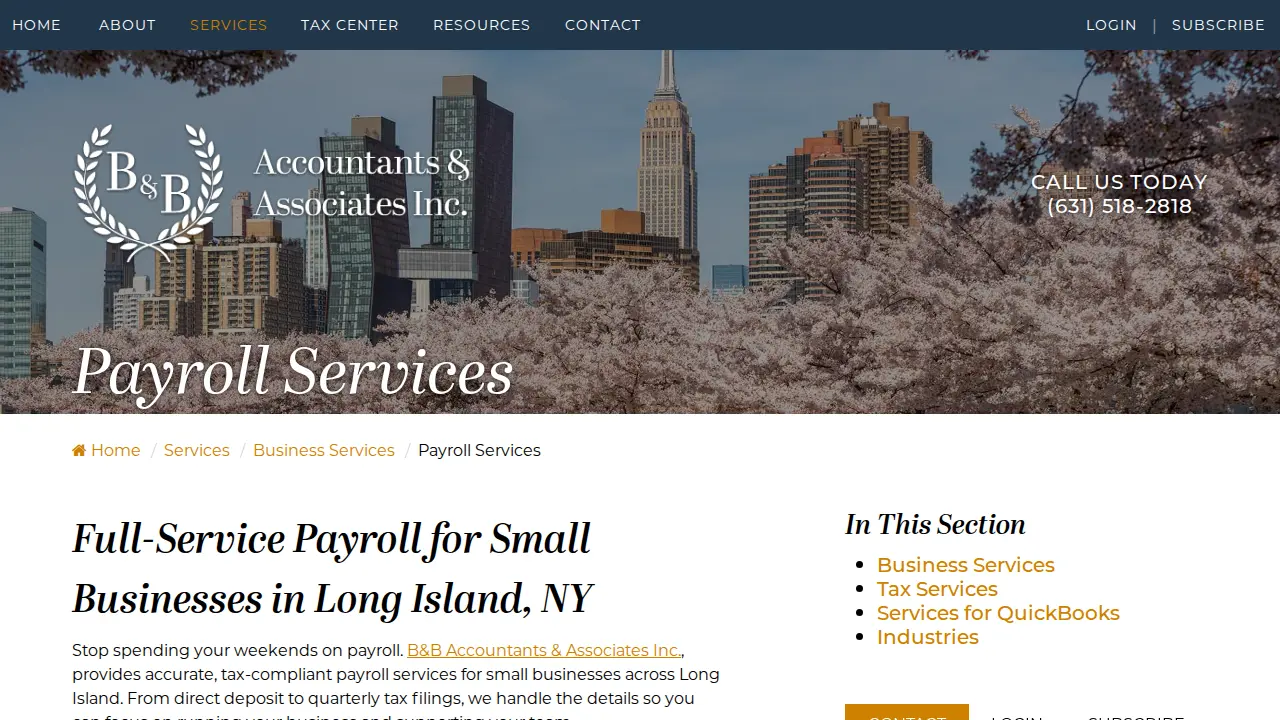 B&B Accountants & Associates Inc. page
